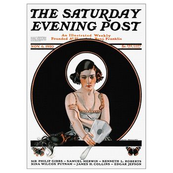 Legendarte - Cuadro Lienzo, Impresión Digital - The Saturday Evening Post Magazine, 1920 - C. Coles Phillips - Decoración Pared Cm. 50x70