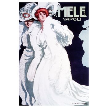 Legendarte - Cuadro Lienzo, Impresión Digital - Grandi Magazzini Mele Napoli Ad 1907 - Marcello Dudovich - Decoración Pared Cm. 40x60