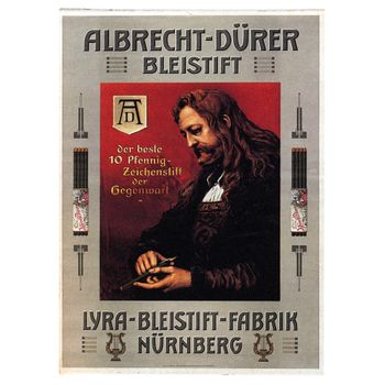 Legendarte - Cartel Publicitario Vintage Albrecht Durer Bleistift - Cuadro Lienzo, Impresión Digital Cm. 50x70