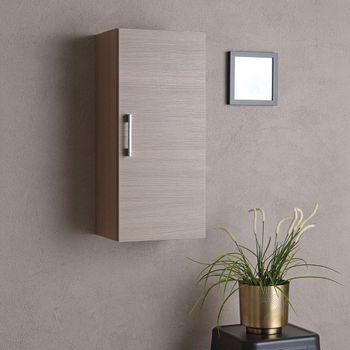 Mueble De Baño Suspendido Roble Natural 1 Puerta Con Tirador Rimini