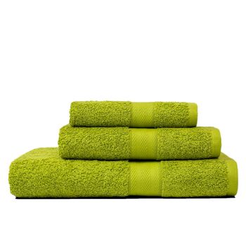 Juego De Toallas De Baño Guest + Face + Grass Green Terry Towel