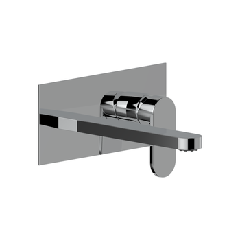 Configuración Externa De Grifo De Pared Cromado Con Boca De 225 Mm Amalfi.