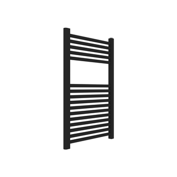 Calentador De Toallas Para Baño Negro 60x77cm Con 16 Tubos Horizontales