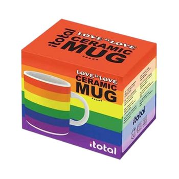 Caneca De Porcelana 295ml Itotal Love Is Love Multicolor