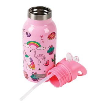 Garrafa Térmica 350ml I-drink Kids Unicórnio Rosa