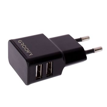 Cargador Pared 2usb Negro 2,4 A - Groovy - 1415