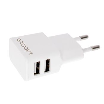 Cargador Pared 2usb Blanco 2,4 A - Groovy - 1416