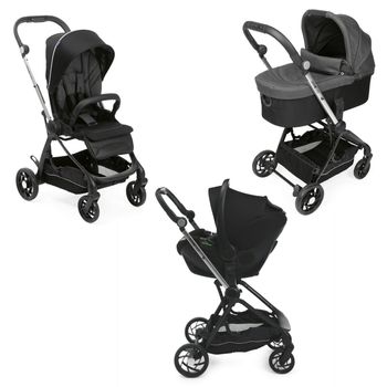 Cochecito Trio Chicco One4ever Light I-size Con Kory Essential I-size - Pirate Black