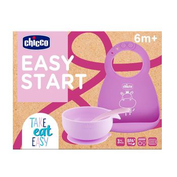 Chicco Set Vajilla Silicona Easy Start +6m