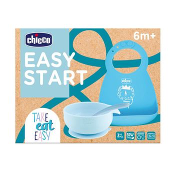 Chicco Set Vajilla Silicona Easy Start +6m