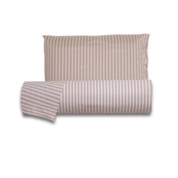 Juego Nórdico 2 Piezas 100% Algodón Cama De 90cm  Ralla Mini Beige