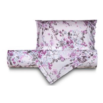 Juego Nórdico 2 Piezas 100% Algodón Cama De 90cm  Flores Violeta