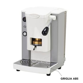 Faber Piccola Slot Basic - Macchina Per Caffè Con Pressacialda In Ottone - Telaio In Metallo Grigio E Frontale In Policarbonato Bianco