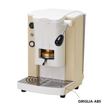 Faber Piccola Slot Basic - Macchina Per Caffè Con Pressacialda In Ottone - Telaio In Metallo Sabbia E Frontale In Policarbonato Bianco