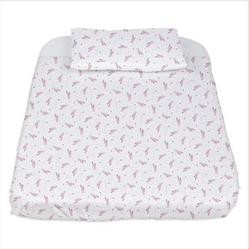 Set 3 Pzs: Funda De Almohada+sábanas - Ballet Rosa Chicco