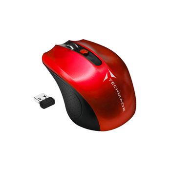 Techmade Tm-xj30-red Ratón Ambidextro Rf Inalámbrico Óptico 1600 Dpi