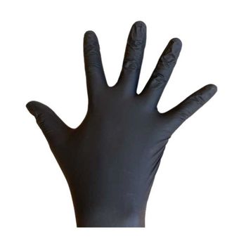 Paquete De 100 Guantes De Nitrilo Negros - Talla M