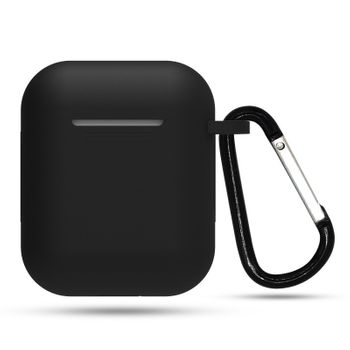 Funda Protectora Com Mosquetão Paraapple Airpods 1 / 2 - Negro