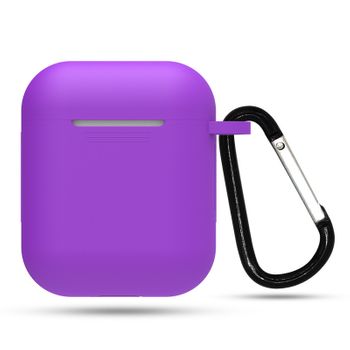 Funda Protectora Com Mosquetão Paraapple Airpods 1 / 2 - Violeta