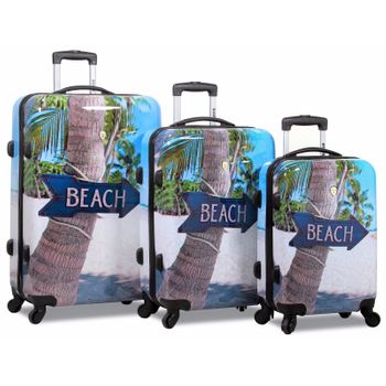 3 Maletas Beach Ruedas Giratorias ¡envio Gratis!