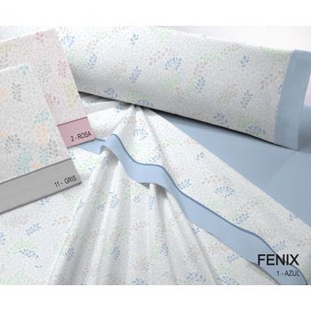 Juego De Sábanas Franela Bon Diorno, Modelo Fenix Azul. Cama 90 Cm