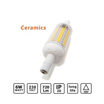 Bombilla Led R7s Slim 78mm 6w 4500k-natural Luz Led - Lampara Led