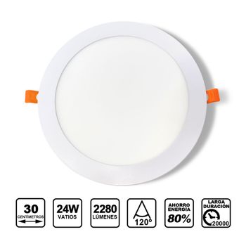 Lampara Led - Downlight 24w Led Empotrar 2700-k Calida - Luz Led