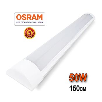 Lampara Led - Regleta Slim 150 Cm Chip Osram 2700-k Calida - Luz Led