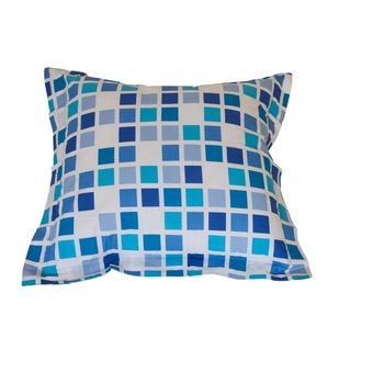 Funda De Cojín Alexandra House Living Azul 50 X 75 Cm 55 X 55 + 5 Cm Cuadros