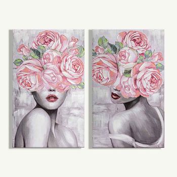 Akunadecor - Pintura Lienzo Rosa Flower Lady