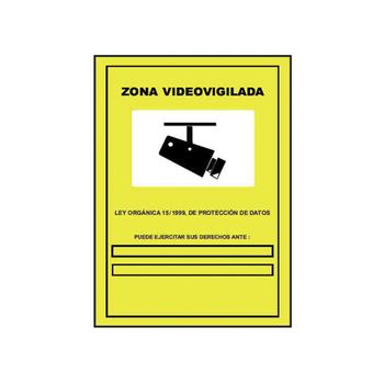 Cartel de Zona Videovigilada Homologado