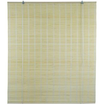 Solagua Estor Bambú Enrollable Para Ventana Y Puerta, 14 Medidas Estores 100% Bamboo, Cortina Persiana Incluye Accesorios (60x135cm,natural)