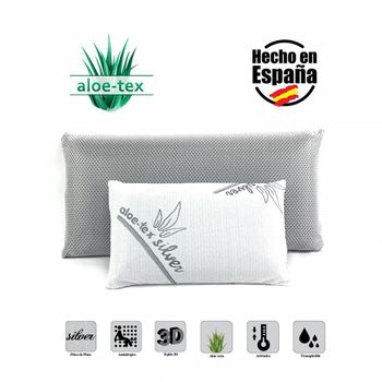 Almohada Viscoelastica De Carbono Activo Viaje – Viajera 3d Aloe-tex