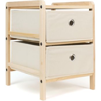 Cómoda Doble Vasa 6 Cajones Natural 72,3x140,4x44,7 Cm con Ofertas