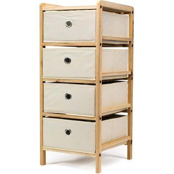 Mueble Cómoda 6 Cajoneras Beige con Ofertas en Carrefour