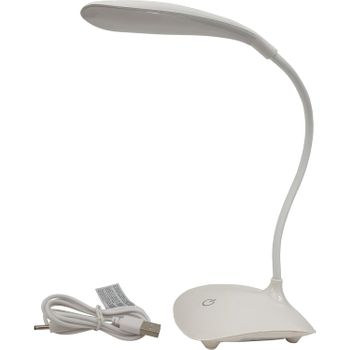 Lámpara flexo estudio 12w led cargador inalambrico USB sensor