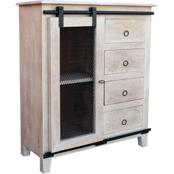 Mueble De Madera Maciza Y Metal