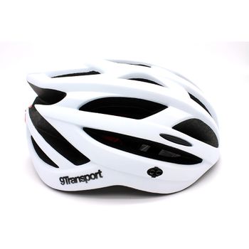 9transport Casco Ciclismo Para Adulto, Talla Única Ajustable, Con Visera, Color Blanco