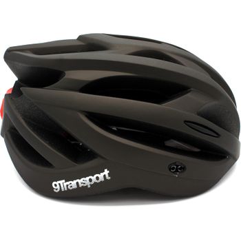 9transport Casco Ciclismo Para Adulto, Talla Única Ajustable, Con Visera, Color Negro