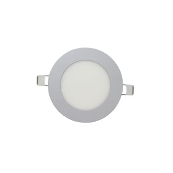 Downlight Led Redondo Ultraplano Plata 6w Plata Cálida 3000k Plata Cálida 3000k