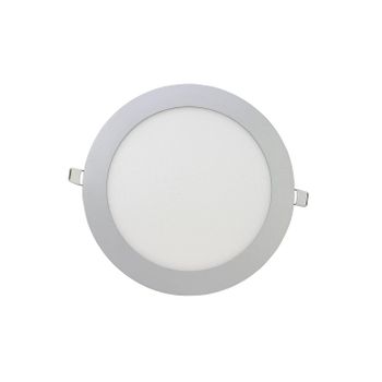 Downlight Led Redondo Ultraplano Plata 18w Plata Cálida 3000k Plata Cálida 3000k