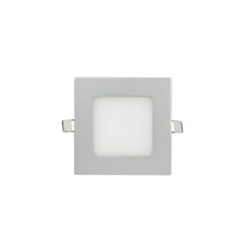 Downlight Cuadrado Ultraplano Plata 6w Plata Cálida 3000k Plata Cálida 3000k