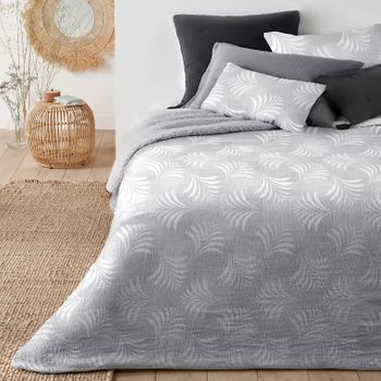 Conforter Sherpa Estampado Duster Gris 200x260 - Cama De 105 Cm. Caliente Y Transpirable