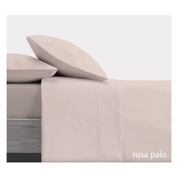 Sábana Encimera Algodón 144 Hilos Cama De 105 Rosa