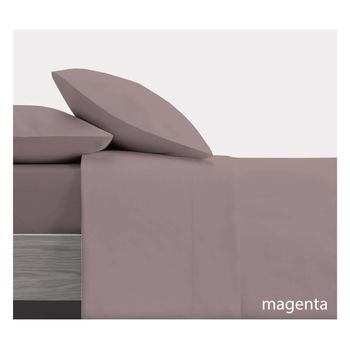 Sábana Encimera Algodón 144 Hilos Cama De 135 Magenta