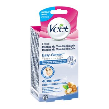 Bandas De Cera Depilatoria Facial Pieles Sensibles Veet (pack De 40)