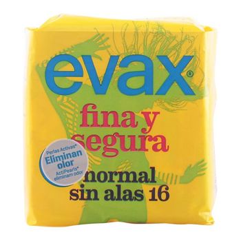 Compresas Normales Sin Alas Fina & Segura Evax (16 Uds)