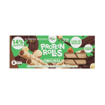 Protella - Protein Rolls 70 G - Barquillos Rellenos -  Sabor: Chocolate Y Avellana