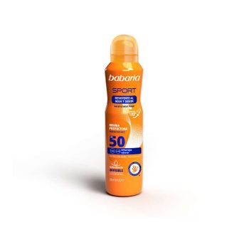 Babaria - Bruma Protectora Sport Con Spf 50 Resistente Al Agua, Protección Alta Contra Uva, Uvb E Infrarrojos, Aplicación Invisible Y Absorción Inmediata, 100% Vegano - 200 Ml