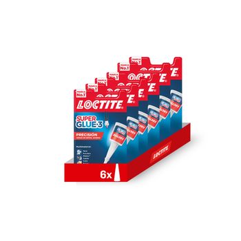 Pack 6 Unidades Loctite Superglue 3 Adhesivo Instantáneo. Pegamento  De Cianocrilato De Boquilla Extra Larga Para Áreas De Difícil Acceso